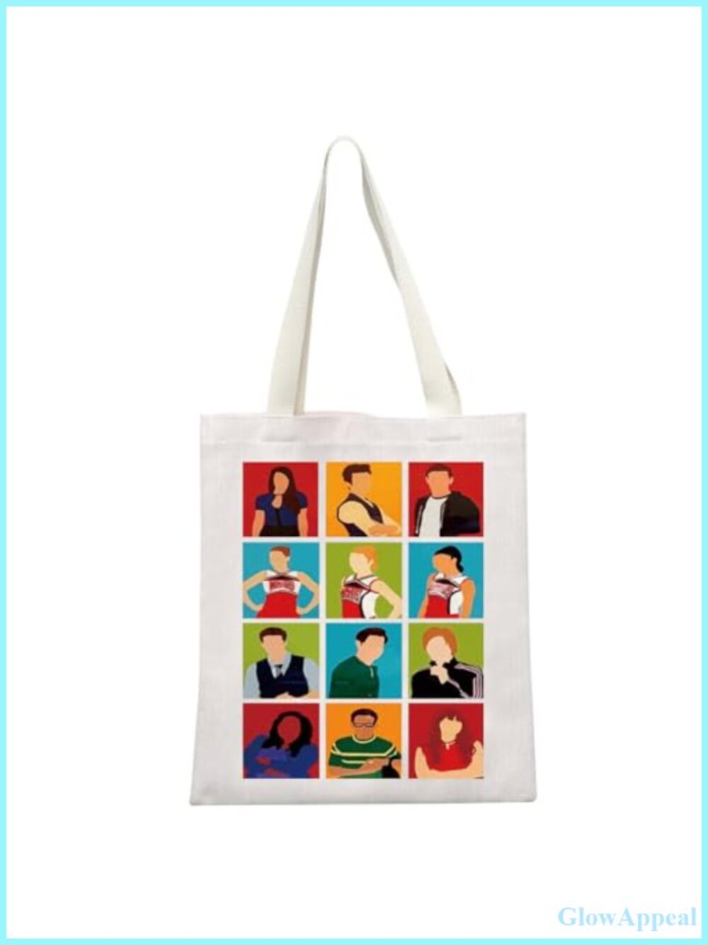 MEIKIUP Musical Character Canvas Tote Bag Water Resistant Shoulder Bag Fans Gift